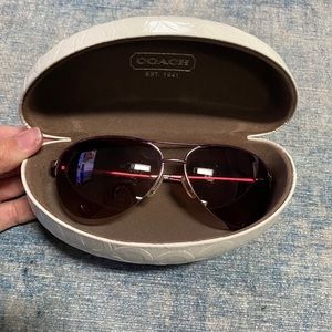 Authentic Coach Pink Aviator Sunglasses